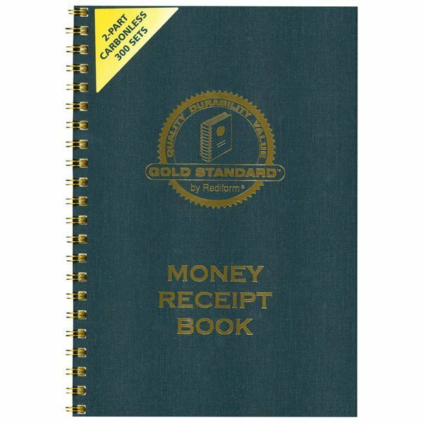 Rediform Office 8L810 2-Part Carbonless Money Receipt Book with 300 Sheets 328RED8L810